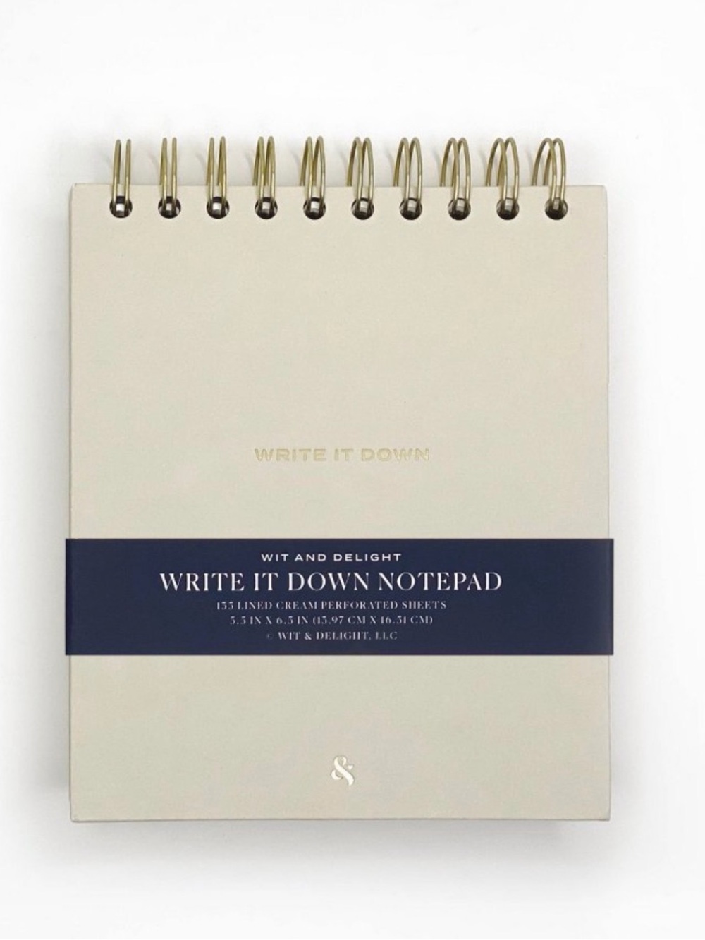 Desktop Ruled 1 Subject Spiral Notepad
Write It Down Cream - Wit & Delight:
Hard
